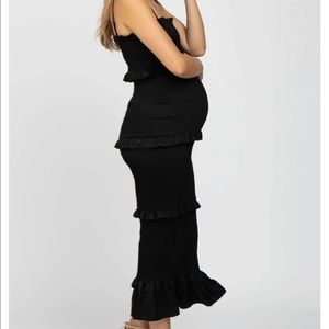 PinkBlush maternity fitted black dress size Small